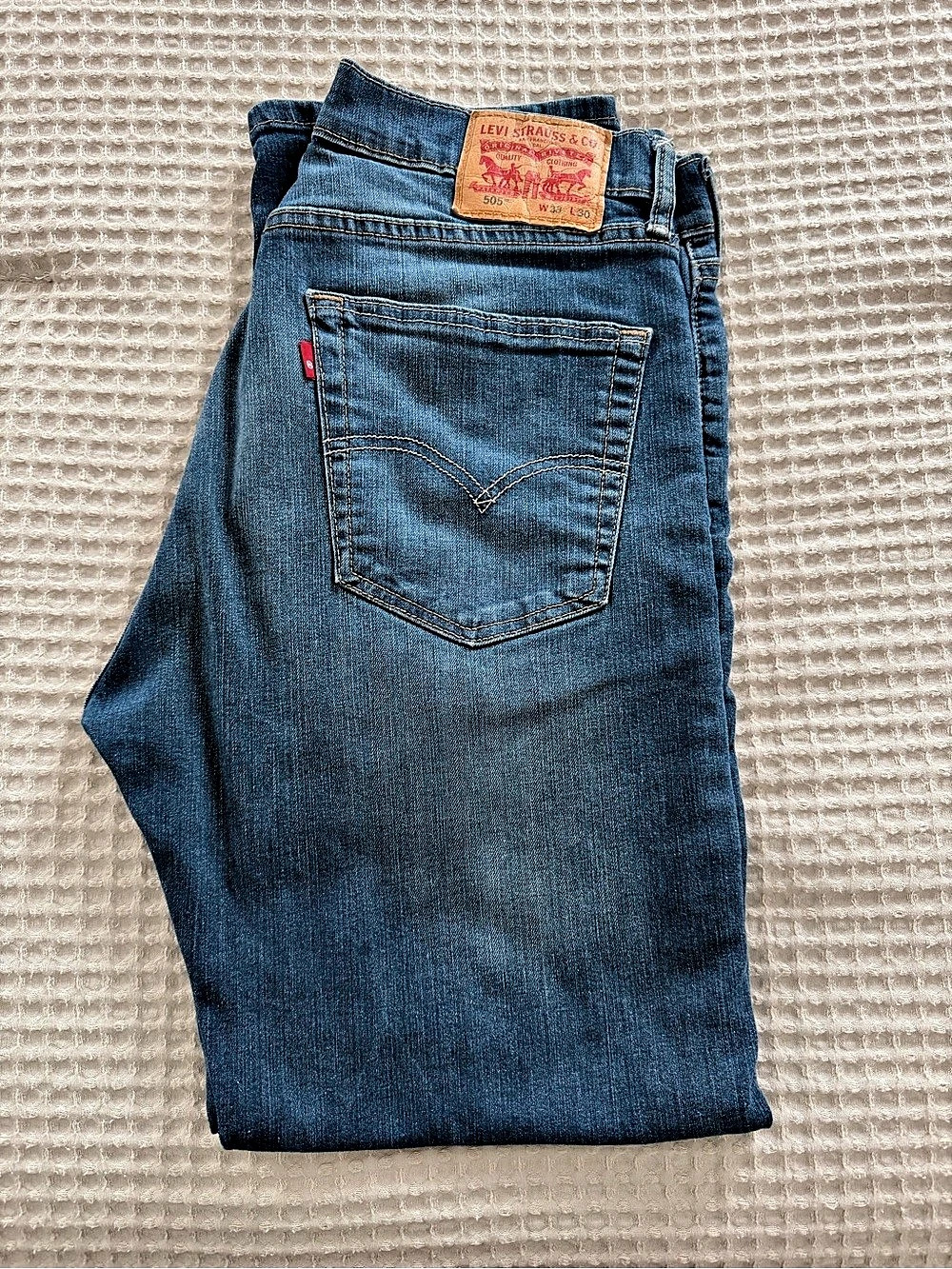 Levi's 505 Men's Straight Leg Jeans Waist 33x30 Blue